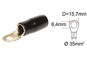 ACV kabelové oko 35qmm /8.4 black | Tovární cena