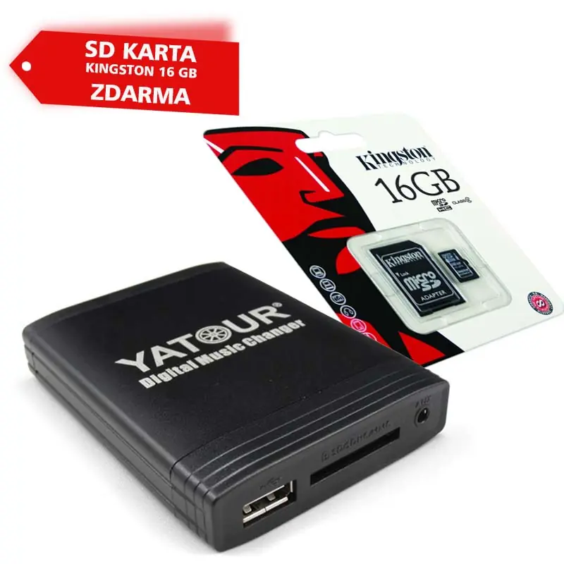 Digitální hudební adaptér YATOUR YT-M06-BMW2 BMW/Mini/Rover + SD karta Kingston 16 GB ZDARMA | Nyní k dispozici