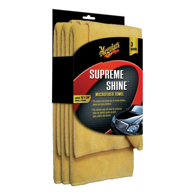 Meguiars Supreme Shine Microfiber Towel - mikrovláknová utěrka 40 cm x 60 cm (3 kusy) - Oblíbený u zákazníků