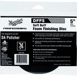 Nově v e-shopu | Meguiars Soft Buff Foam Finishing Disc 5" - finišovací a voskovací kotouč pro DA leštičku (měkký), 5palcový. sada 6ks