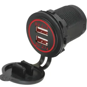 Adaptér z 12V na 2x USB 5V / 4.2 A červený - Super nabídka