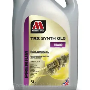Sleva - Millers Oils TRX Synth 75w80 GL5 plně syntetický převodový olej 5 L