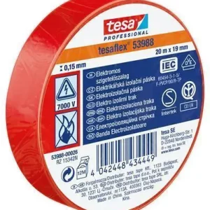 Izolační páska Tesa 53988 PVC 15/10 m červená | Ihned k objednání
