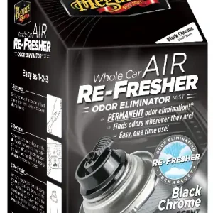 Meguiar‘s Whole Car Air Re-Fresher Odor Eliminator Mist 71 g - Black Chrome Scent - dezinfekce klimatizace - Nově v sortimentu