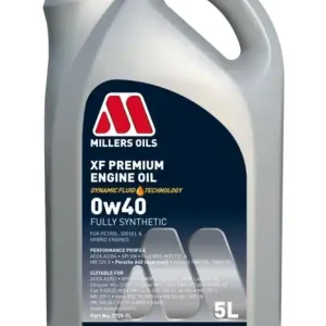 Kupte dnes - Millers Oils XF Premium 0w40 5 L plně syntetický olej