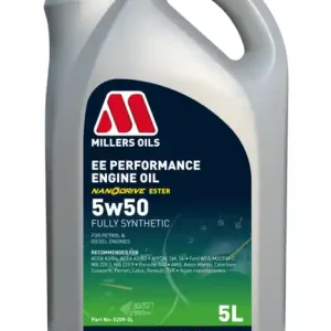 Millers Oils EE PERFORMANCE 5w50 plně syntetický motorový olej s nano částicemi 5 L | Právě dorazilo