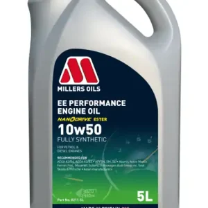 Akční sleva - Millers Oils EE PERFORMANCE 10w50 plně syntetický motorový olej s nano částicemi 5 L