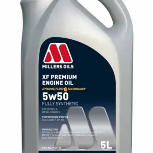 Millers Oils XF PREMIUM 5w50 5 L plně syntetický olej - Výhodný nákup