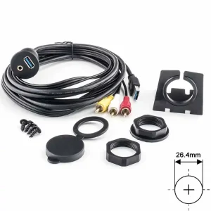 Oblíbený u zákazníků - Ampire USB / JACK zásuvka s kabelem