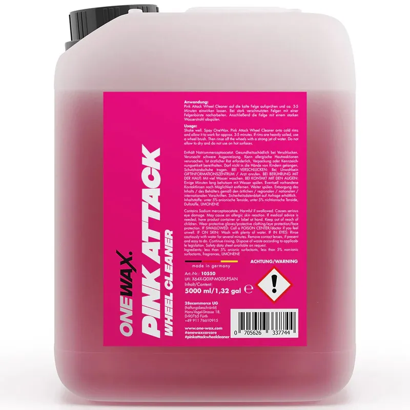 Čistič ALU kol OneWax Pink Attack Wheel Cleaner (5 L) - Cenový hit