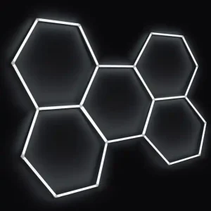 Nejlepší cena - LED hexagonové světlo 4500 K (238 x 168 cm)
