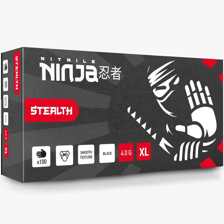 Skvělé hodnocení - Nitrilové rukavice Nitrile Ninja Stealth Pro Detailing Gloves (L)