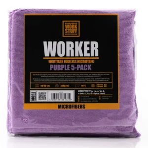 Top produkt | Sada mikrovláknových utěrek Work Stuff Worker Purple 5Pack (40x40 cm)
