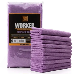 Sada mikrovláknových utěrek Work Stuff Worker Purple 10Pack (40x40 cm) - Jen po omezenou dobu