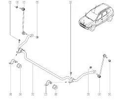 Zkrutný Stabilizátor/Stabilizační Tyč Předek Originál Dacia Duster 546114265R - Speciální nabídka
