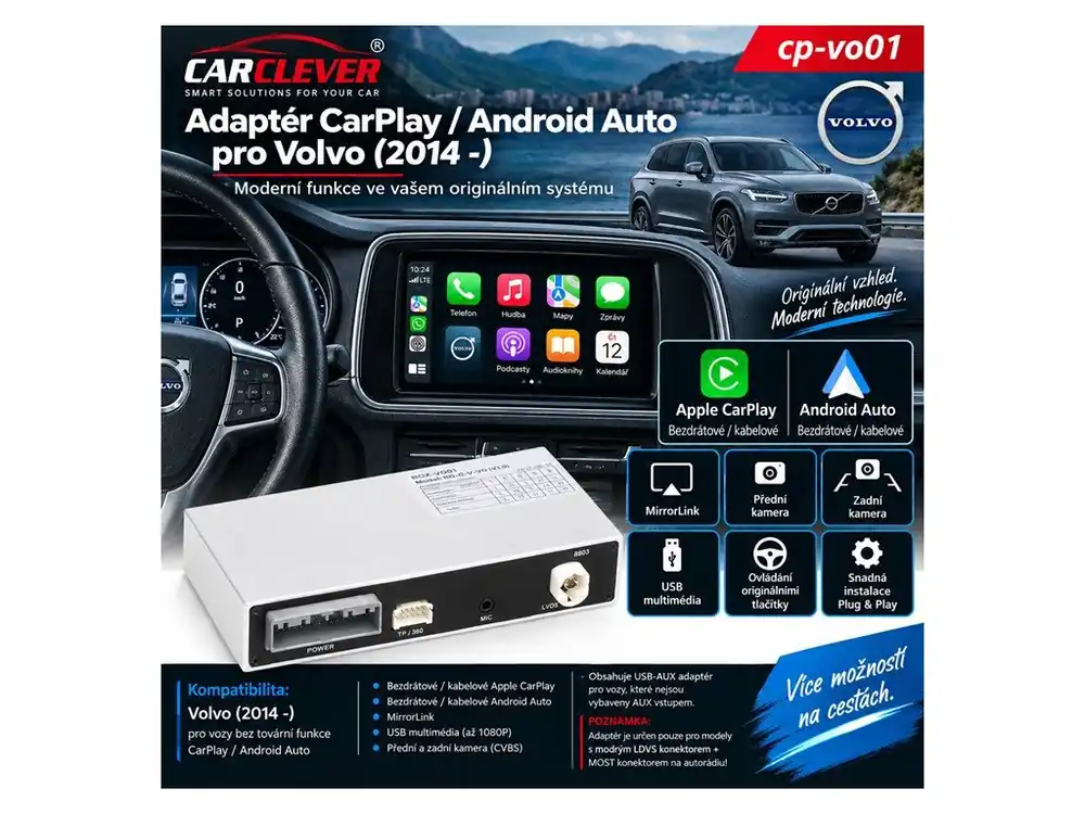 Adaptér CarPlay/Android Auto Volvo - Populární