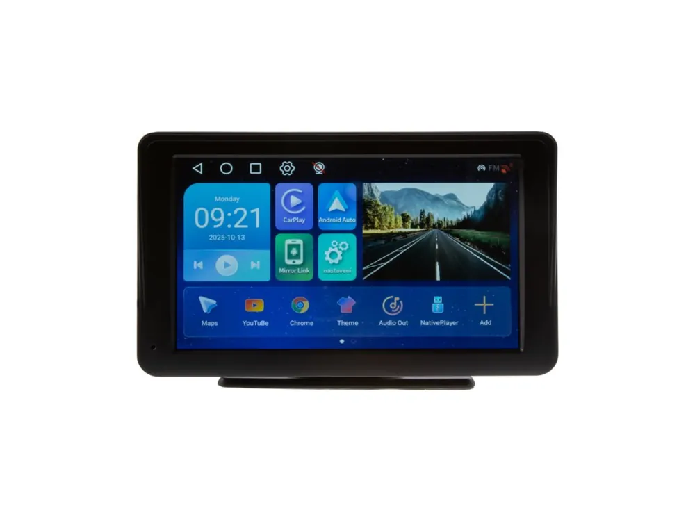 Monitor 7" s OS Android Apple CarPlay, Android auto, Bluetooth, micro SD, GPS, kamerový vstup - Do košíku