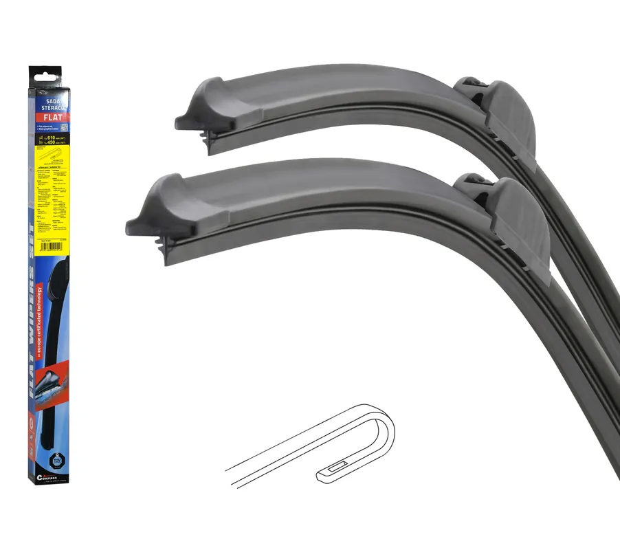 Cena od výrobce | Stěrače FLAT SET (HOOK) 610+450mm