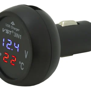 Top cena | Zástrčka MULTI - USB, voltmetr, teploměr