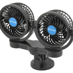 Výborné hodnocení - Ventilátor MITCHELL DUO 2x108mm 12V na přísavku
