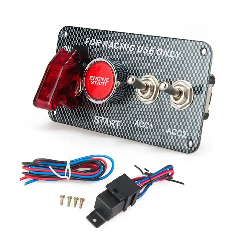 Panel s 3x spínači + tlačítko START, 12V - Akční sleva