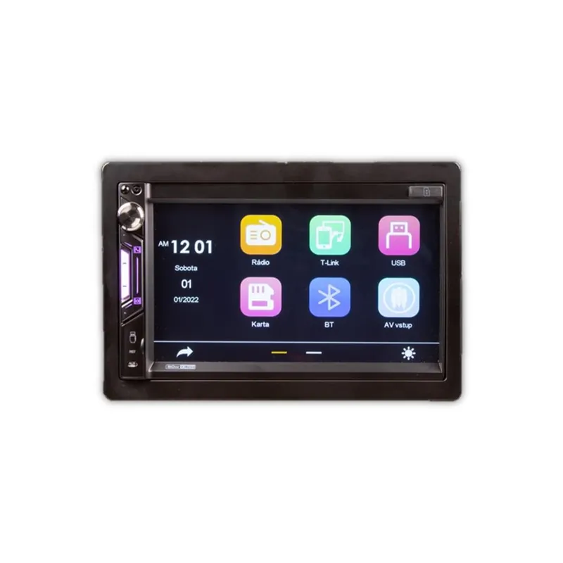 2DIN autorádio s 6,9" LCD, CarPlay, Android Auto, Bluetooth, USB, microSD, multicolor | Sleva