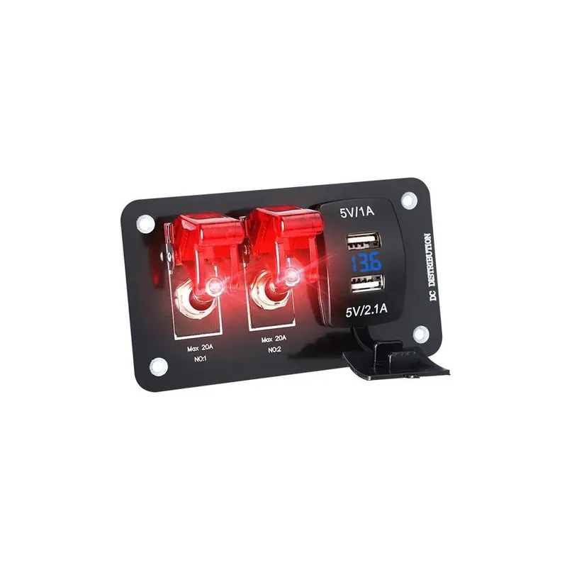 Rychlé odeslání | Panel s 2x spínačem + 2x USB