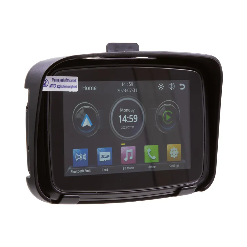 Monitor 5" na motocykl s Apple CarPlay, Android auto, Bluetooth, mini USB, micro SD | Ušetřete