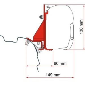 Adaptér pro markýzy F45 a F43van na VW T5/T6 s kolejnicemi Brandrup a Vamoose | Bezpečný nákup