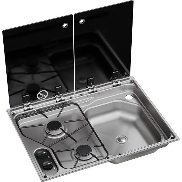 Kombinace dřezu a vařiče se samostatnými kryty Dometic CVC 1600G | Sleva